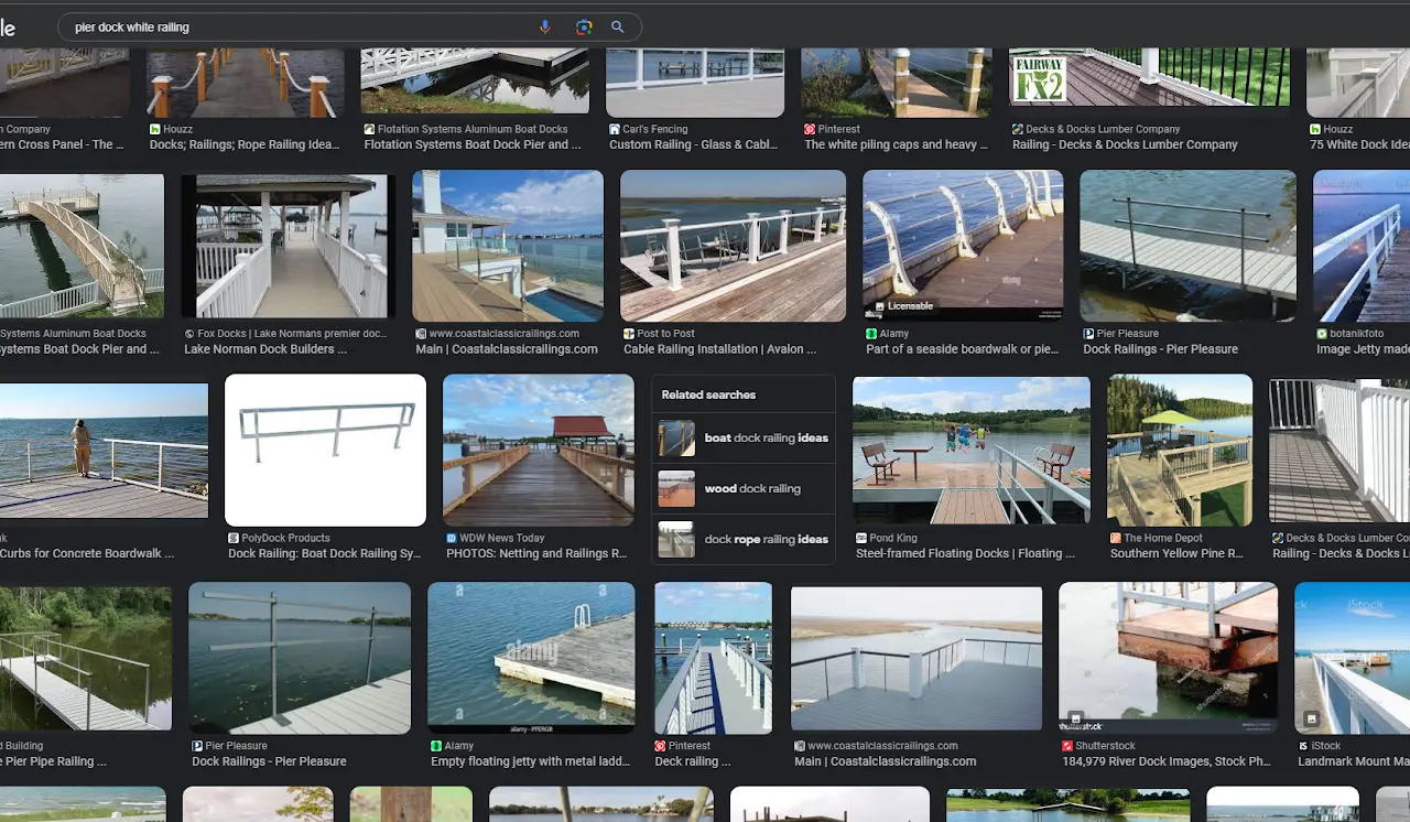 Search results for white railings near piers and docks